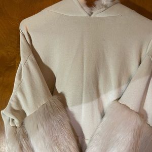 Tan Faux Fur Hoodie